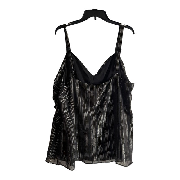 Lane Bryant Women's Size 26 Black Striped Tank Top - Picture 3 of 13